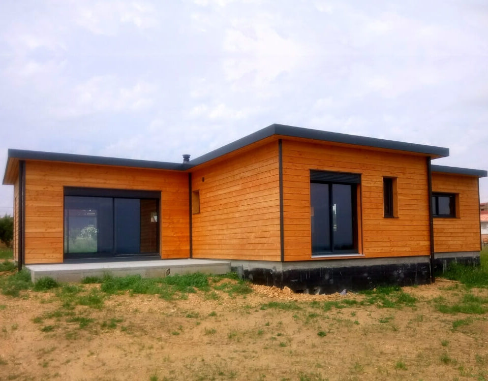 Réalisation - Fabrication maison ossature bois plain pied - Maisons Acadie (12)