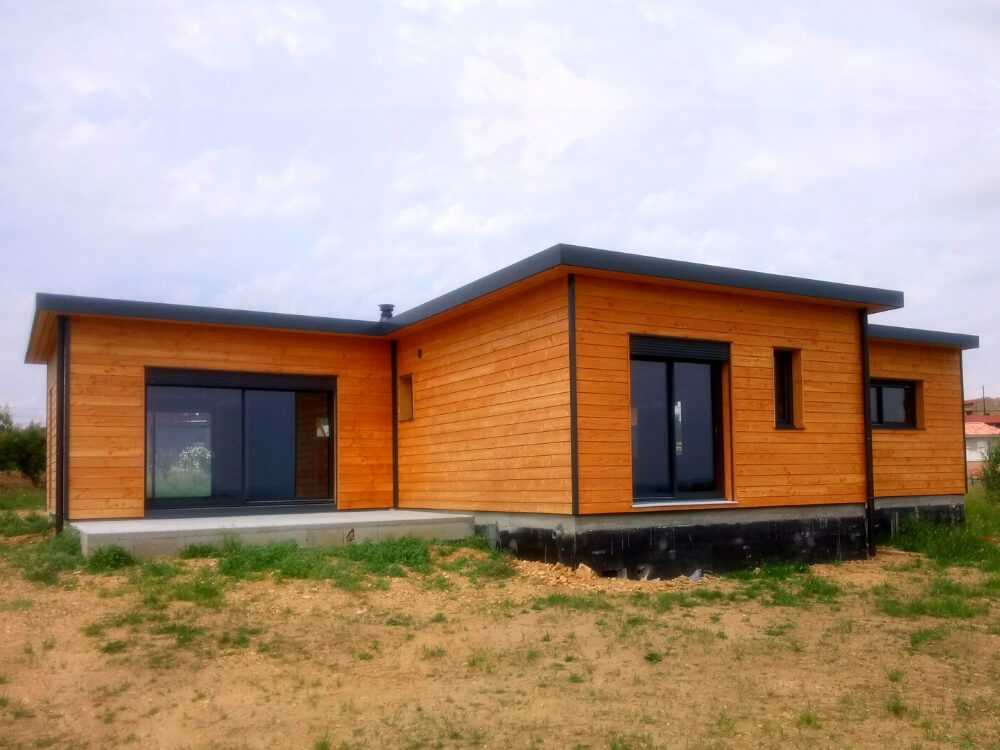 Réalisation - Fabrication maison ossature bois plain pied - Maisons Acadie (12)