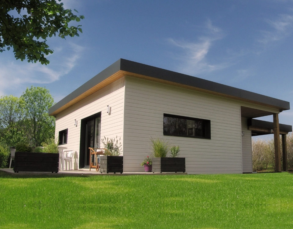 Réalisation - Fabrication maison ossature bois plain pied - Maisons Acadie (2)