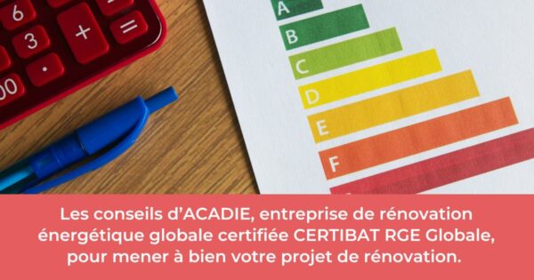 ACADIE entreprise de rénovation énergétique à Romans certifiée CERTIBAT RGE globale.