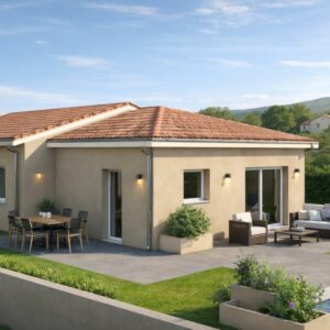 maison individuelle romans sur isère avec un carport en projet par Acadie.