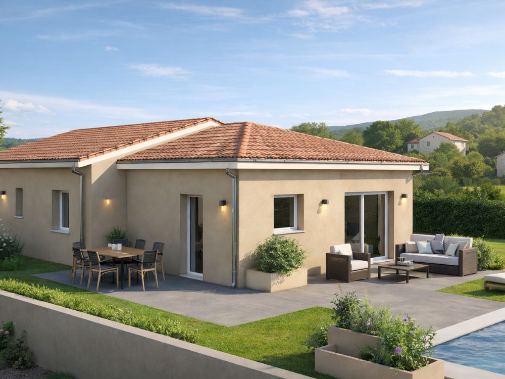 maison individuelle romans sur isère avec un carport en projet par Acadie.